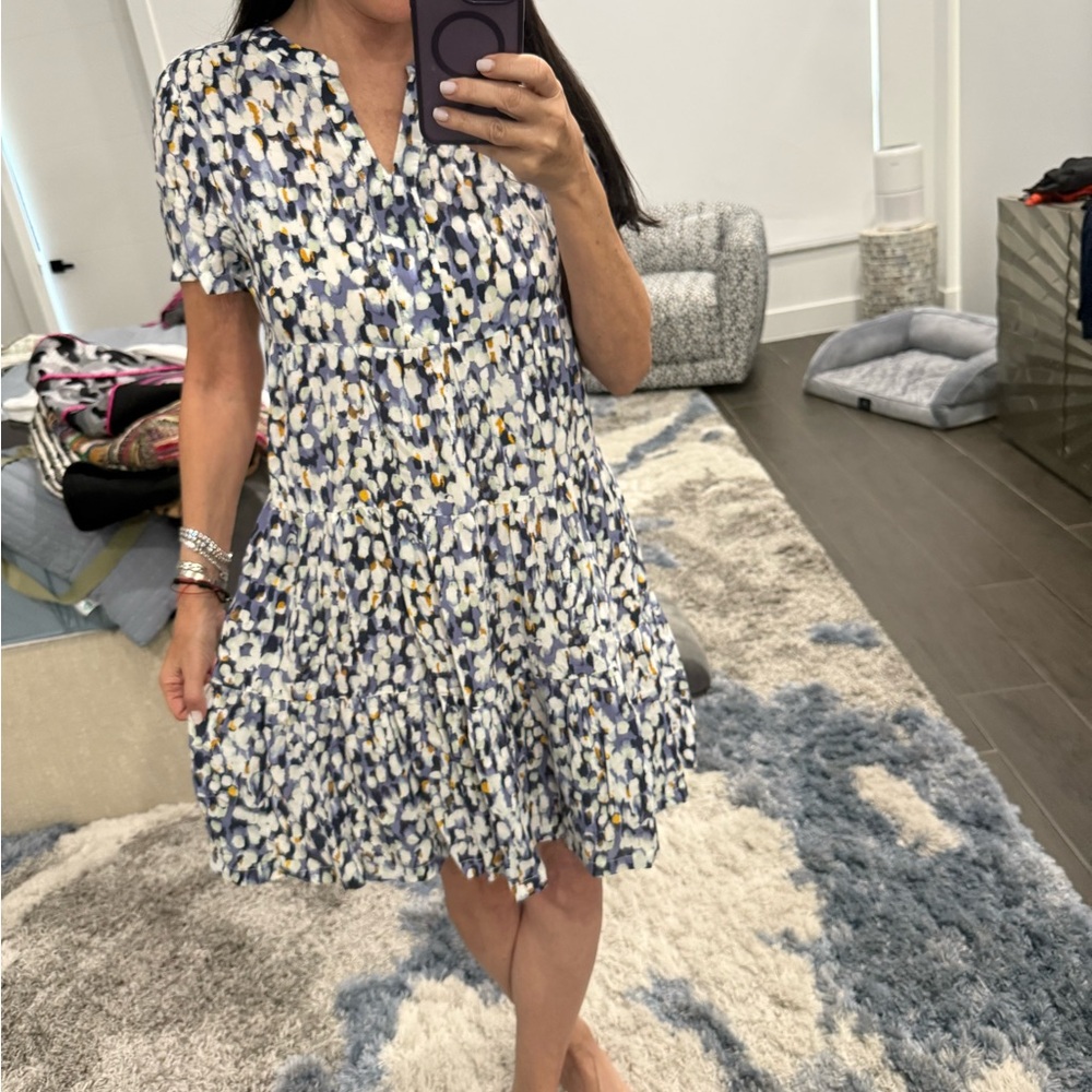 beachlunchlounge Black and White Ruffled Puff Sleeve Mini Dress